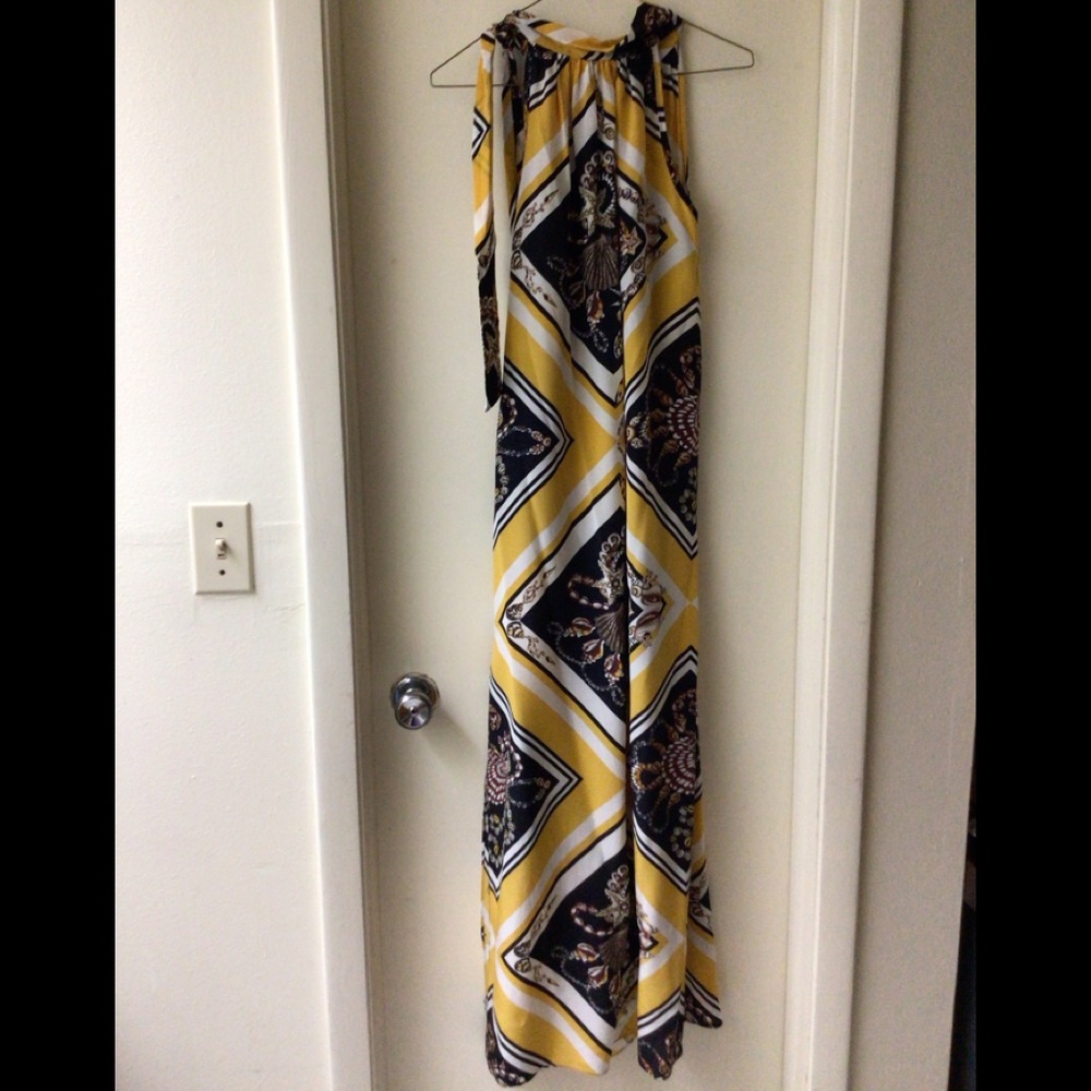 AUM COUTURE XS Lounge Dress gold black white
